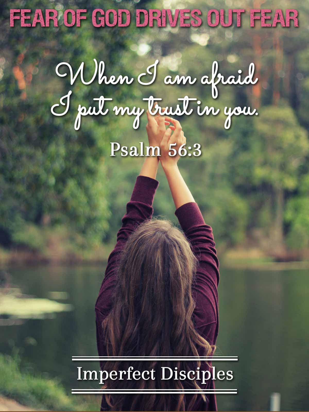 Psalm 56:6 - When I am afraid I put my trust in you.
