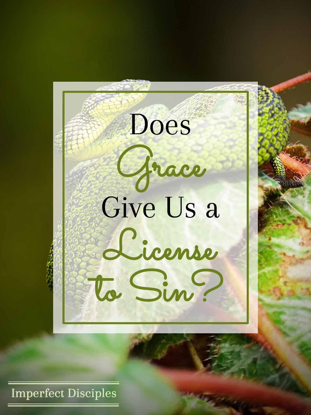 Does Grace Give Us a License to Sin?